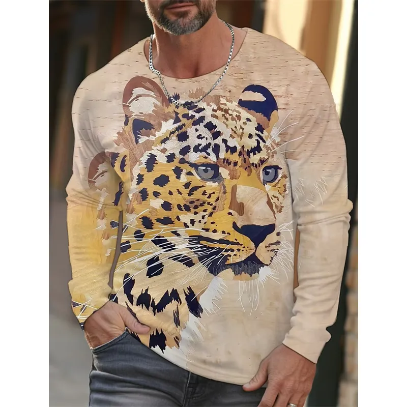 3D Printed Casual Long Sleeve  - đánh giá và giá Mens Fashion Clothes
