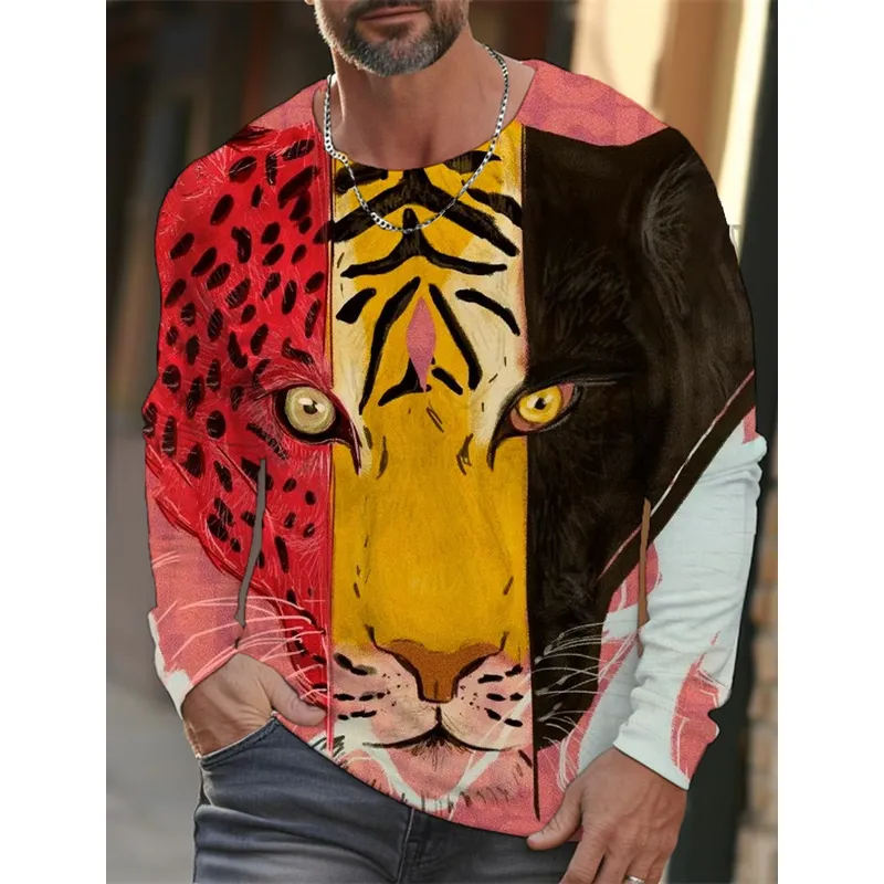 3D Printed Casual Long Sleeve  - đánh giá và giá Mens Fashion Clothes