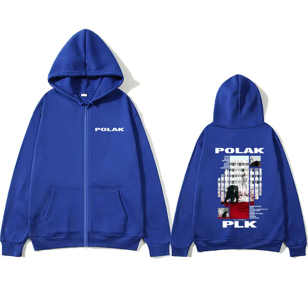 Rapper Plk Polak Print Zipper  - đánh giá và giá Mens Fashion Zip Up Hoodies