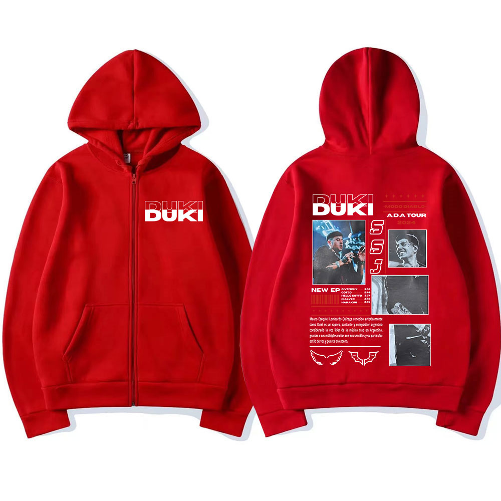 Rapper Duki ADA Tour 2024 Zip  - đánh giá và giá Mens Fashion Zip Up Hoodies