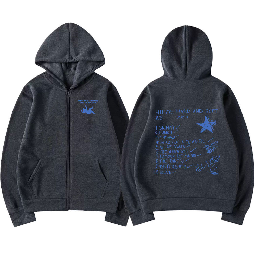 Hit Me Hard and Soft 2024 Tour - đánh giá và giá Mens Fashion Zip Up Hoodies