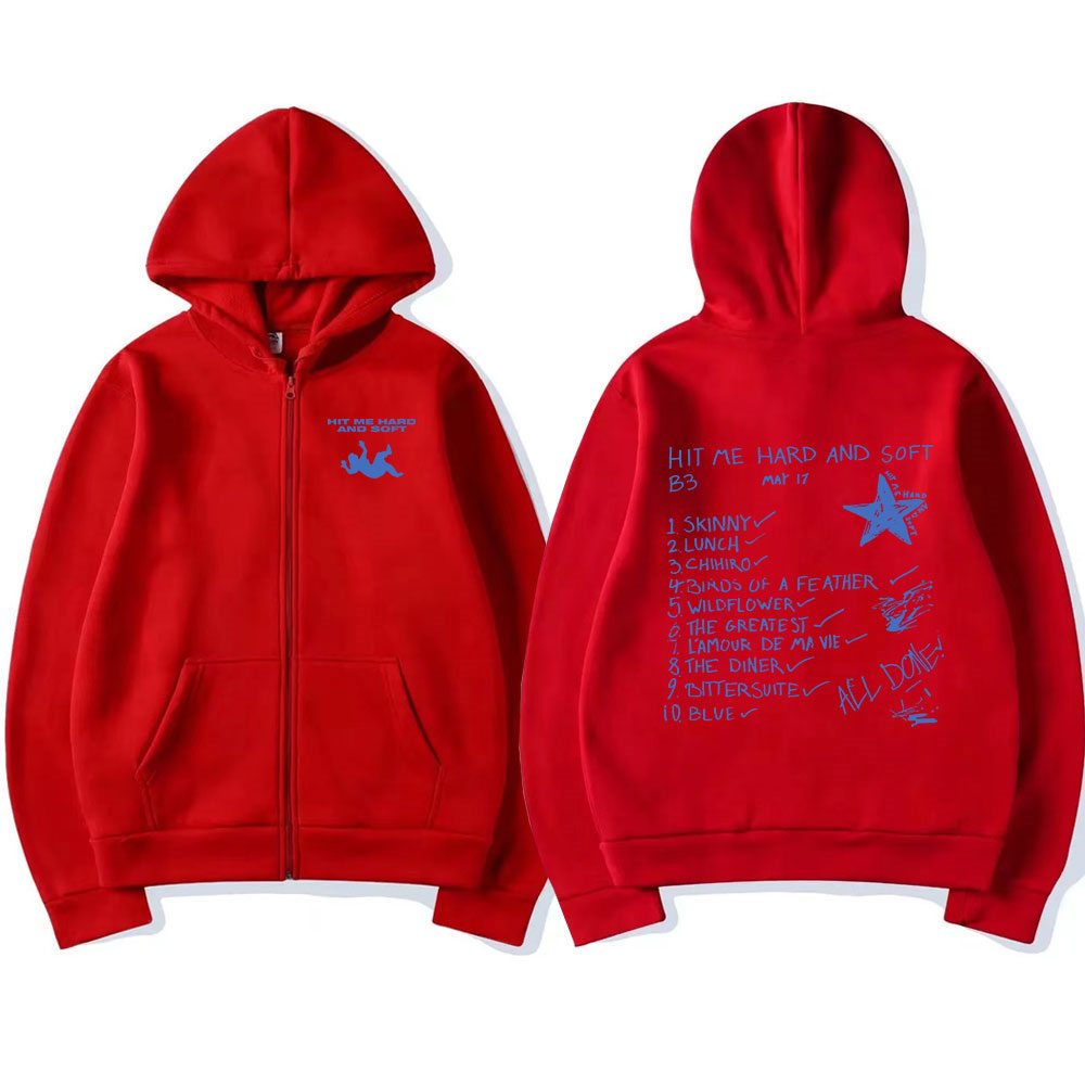 Hit Me Hard and Soft 2024 Tour - đánh giá và giá Mens Fashion Zip Up Hoodies