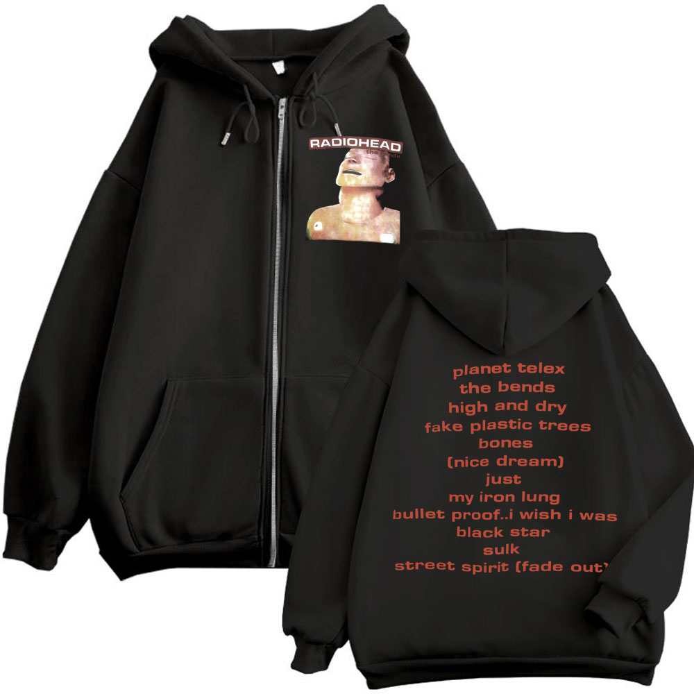 Rock Band Radiohead Music Albu - đánh giá và giá Mens Fashion Zip Up Hoodies