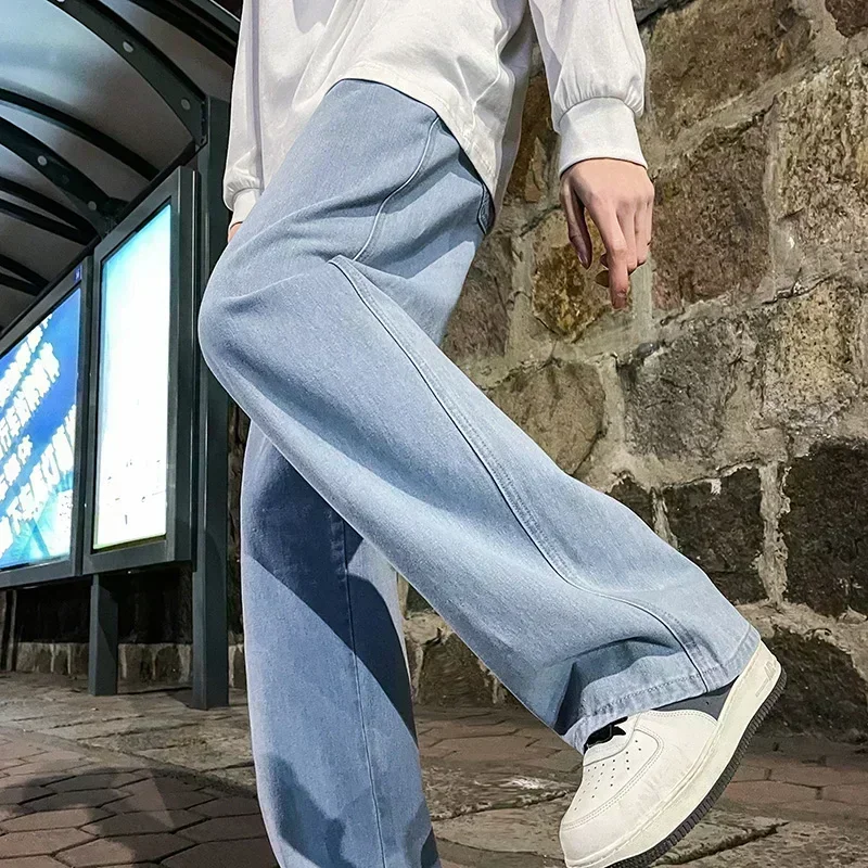 Korean Style Streetwear New Fa - đánh giá và giá Men'S Fashion Grey Jeans