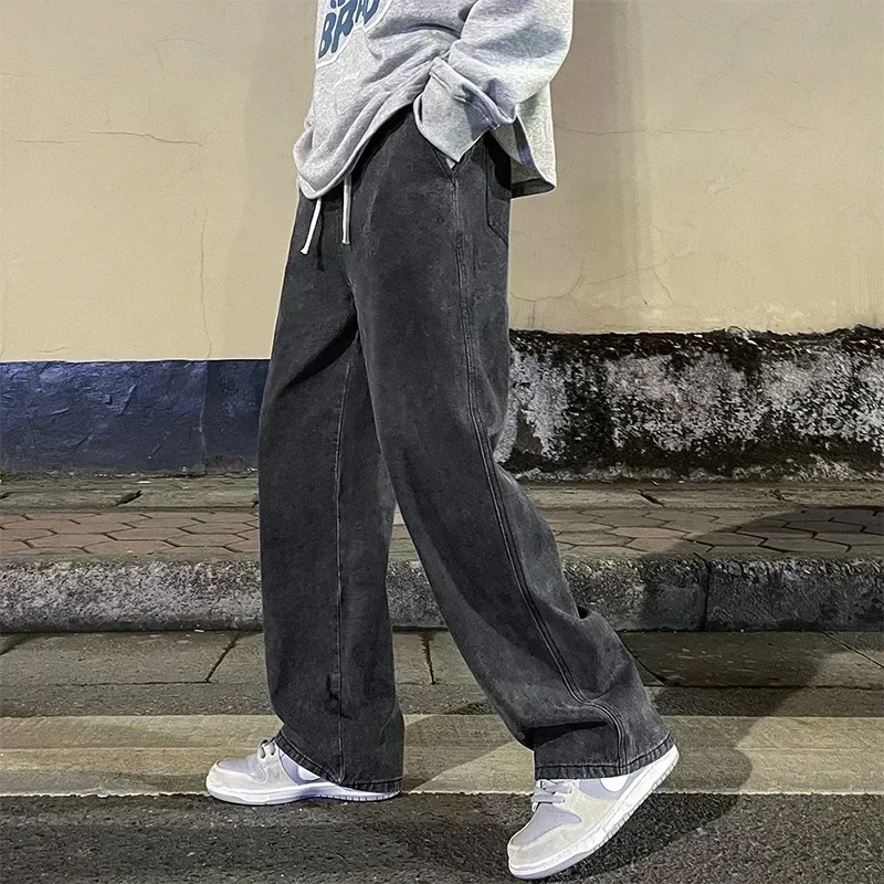 Korean Style Streetwear New Fa - đánh giá và giá Men'S Fashion Grey Jeans