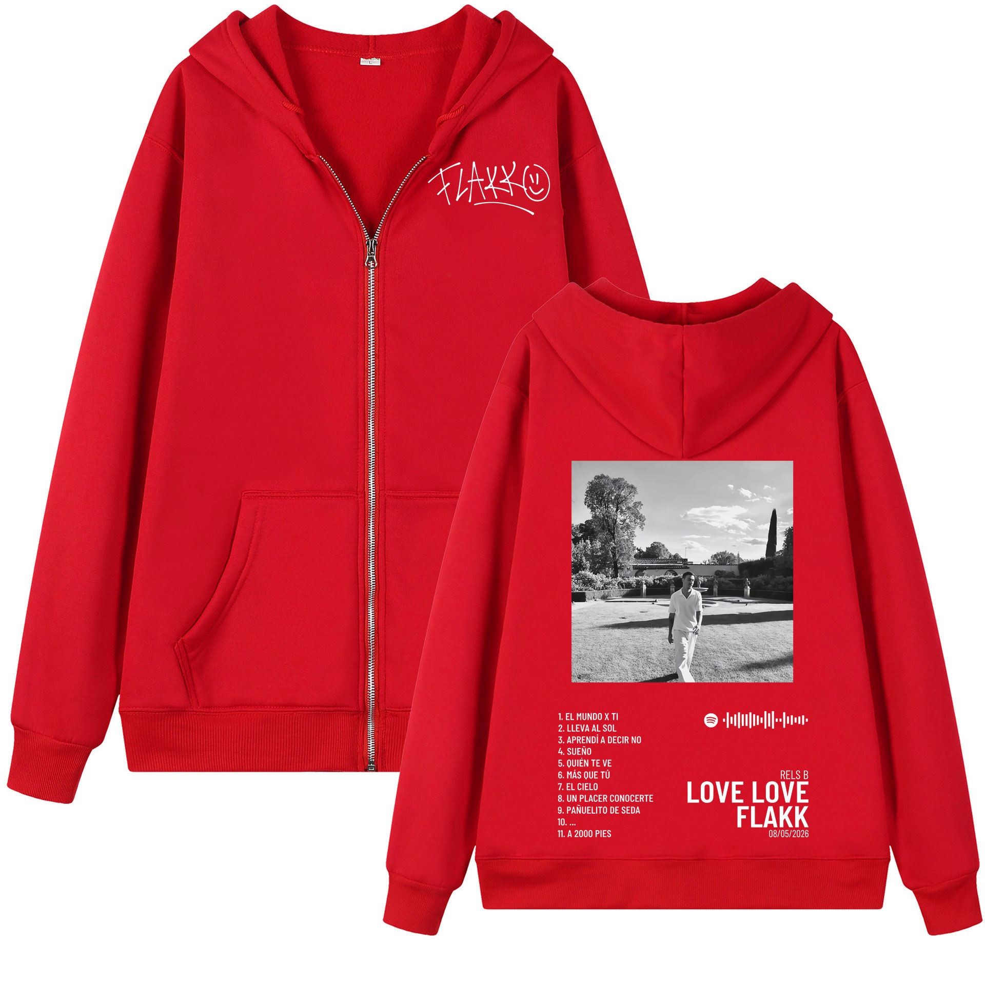 Rapper Rels B Love Love Flakk  - đánh giá và giá Mens Fashion Zip Up Hoodies