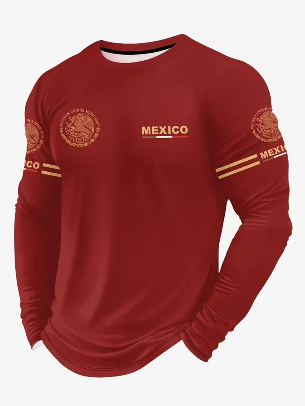 Men's Mexico Eagle Print T‑Shi - đánh giá và giá Mens Fashion Clothes