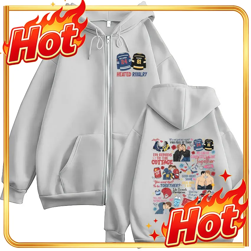 Heated Rivalry Print Zipper Ho - đánh giá và giá Mens Fashion Zip Up Hoodies