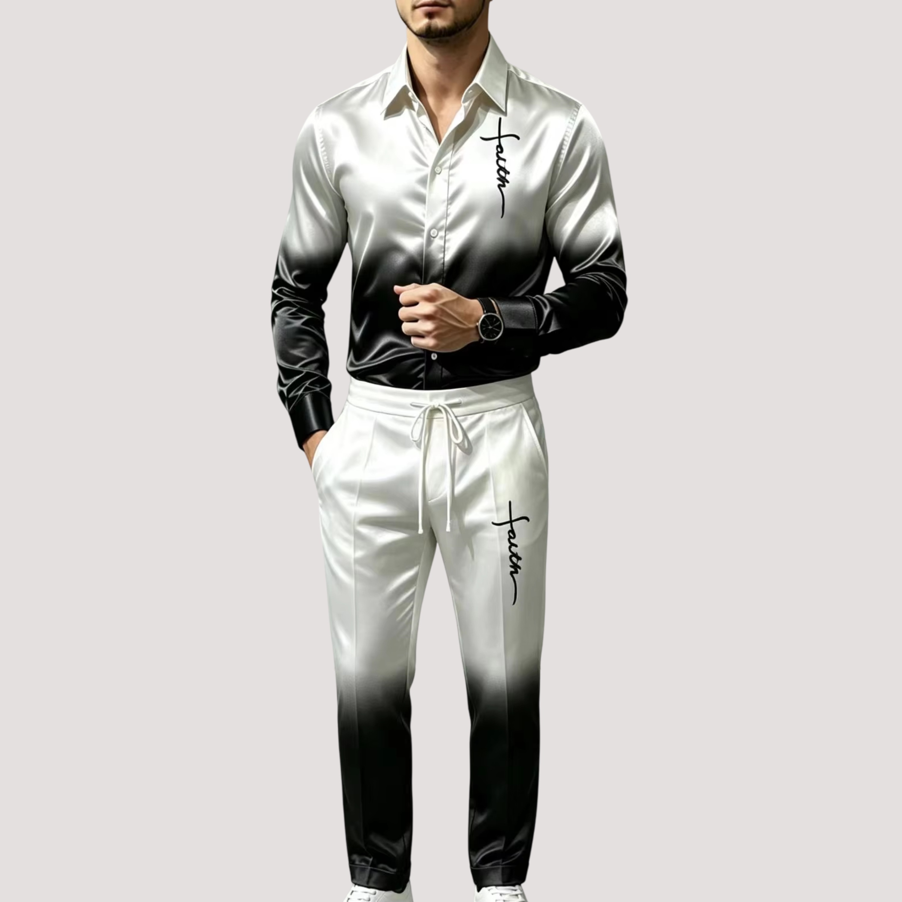 Men's Satin Silk Sports Suit T - đánh giá và giá Mens Fashion Clothes
