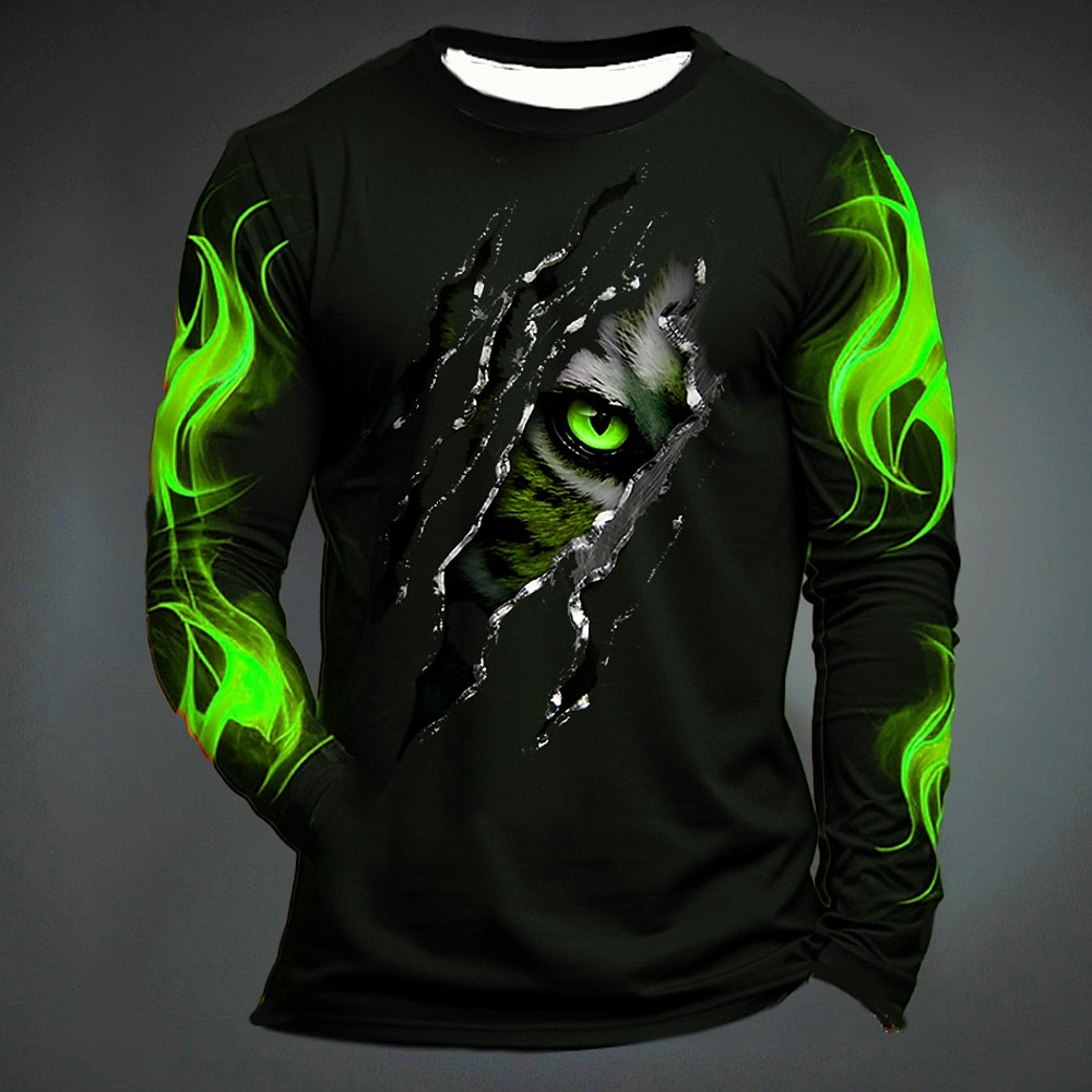 Funny Tiger Print T Shirt For  - đánh giá và giá Mens Fashion Clothes