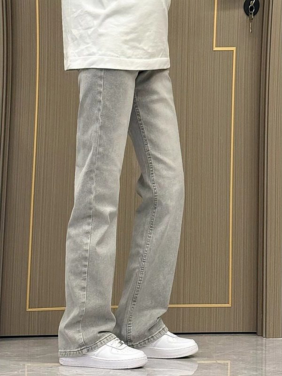 Smoke Grey Straight Leg Slim F - đánh giá và giá Men'S Fashion Grey Jeans