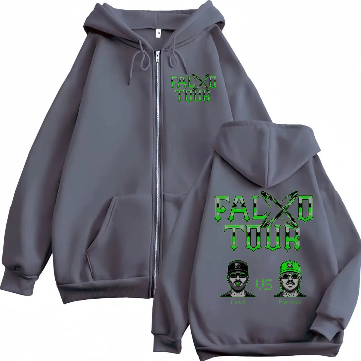 Feid Vs Ferxxo Falxxo Tour 202 - đánh giá và giá Mens Fashion Zip Up Hoodies